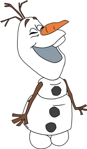 Happy_ Snowman_ Clipart_ Vector PNG