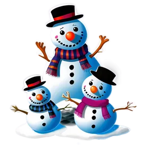 Happy Snowman Family Png 66 PNG image