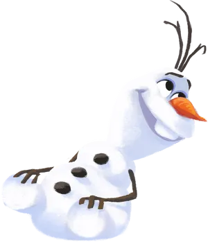 Happy Snowman Olaf Illustration