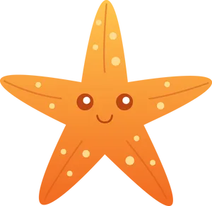 Happy Starfish Clipart PNG image