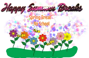 Happy Summer Spring Break Graphic