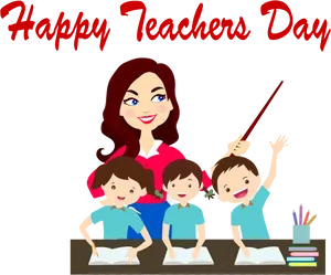 Happy Teachers Day Celebration Clipart PNG image