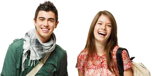 Happy Teenagers Laughing Together PNG