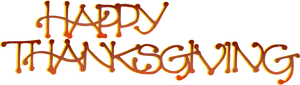 Happy Thanksgiving Calligraphy PNG image