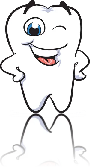 Happy Tooth Cartoon Character PNG image