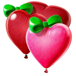 Happy Valentine's Day Heart Balloon Bunch Png Tjp PNG image