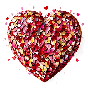 Happy Valentine's Day Heart Confetti PNG 06202024 PNG