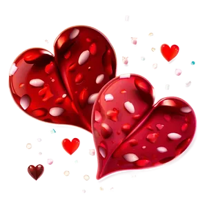 Happy Valentine's Day Heart Confetti PNG Mwr PNG