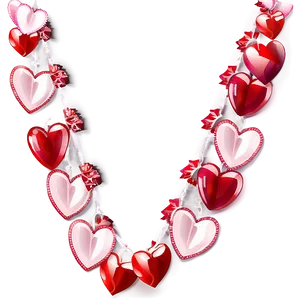 Happy Valentine's Day Heart Garland PNG Mwt PNG
