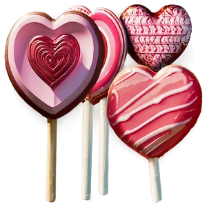Happy Valentine's Day Heart Lollipop PNG Him