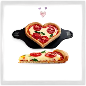 Happy Valentine's Day Heart Shaped Pizza Png 06202024 PNG image