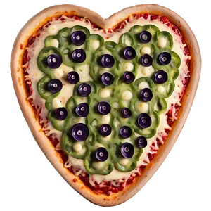 Happy Valentine's Day Heart Shaped Pizza PNG 56