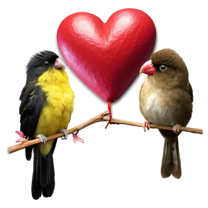 Happy Valentine's Day Love Birds PNG 06202024 PNG