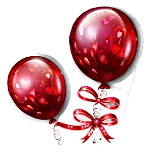 Happy Valentines Balloons Decor Png 76 PNG image