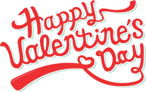 Happy Valentines Day Calligraphy PNG image