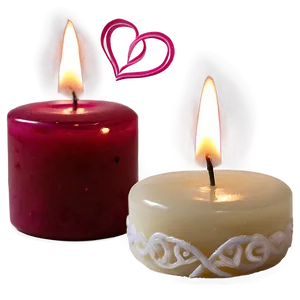 Happy Valentines Day Candle PNG 05232024