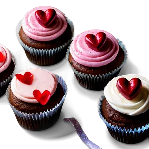 Happy Valentines Day Cupcake PNG 43