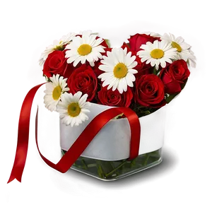 Happy Valentines Day Flowers PNG 05232024
