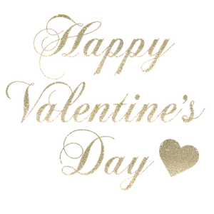 Happy Valentines Day Glitter Text PNG image
