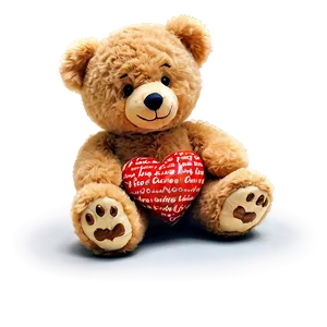 Happy Valentines Day Teddy Bear Png 05232024 PNG image