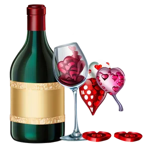 Happy Valentines Day Wine Png 9 PNG image