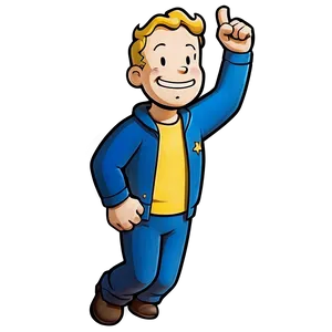 Happy Vault Boy Character Png 06202024 PNG image