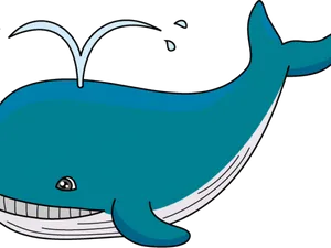 Happy Whale Cartoon PNG image