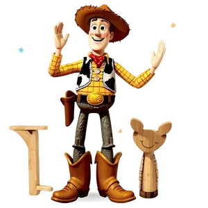 Happy Woody Character PNG 05232024