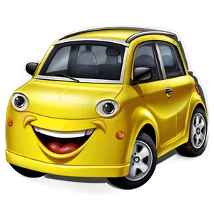 Happy Yellow Car Cartoon PNG 76 PNG