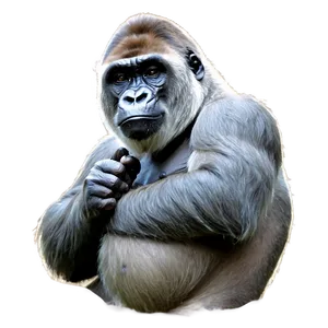 Harambe Peaceful Gorilla PNG 06262024