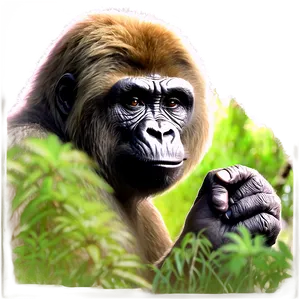 Harambe Peaceful Gorilla PNG Jmc