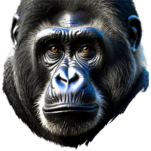 Harambe The Gorilla Portrait Png 06262024 PNG image