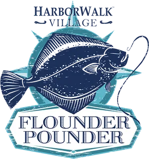 Harborwalk Village Flounder Pounder Logo PNG image