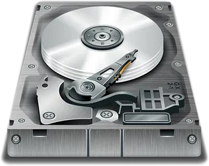 Hard Drive Internal Components Illustration PNG image