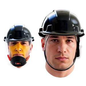Hard Hat With Face Shield Png 05252024 PNG image