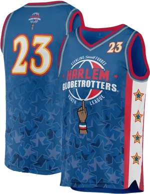 Harlem Globetrotters Youth Jersey Number23 PNG image