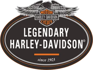 Harley Davidson Logo Legendary PNG image