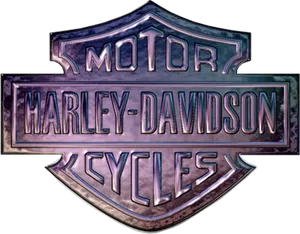 Harley Davidson Logo Metallic PNG image