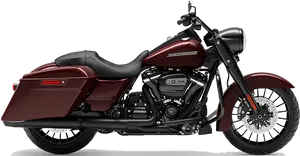 Harley Davidson Red Motorcycle Profile