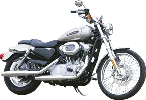 Harley Davidson Silver Motorcycle