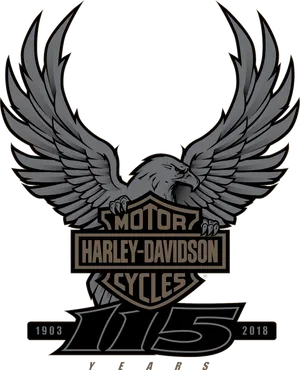 Harley Davidson115th Anniversary Logo PNG image