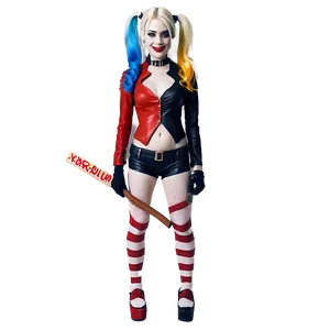 Harley Quinn Black And Red Costume Png 26 PNG image