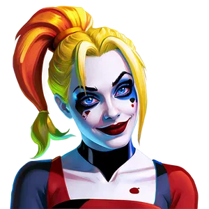 Harley Quinn Cartoon Style PNG Xxo32 PNG