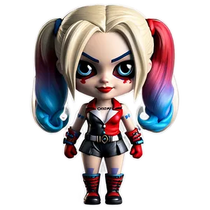 Harley Quinn Chibi Version PNG 16