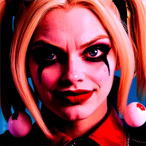 Harley Quinn Face Close-up Png Kys31 PNG image