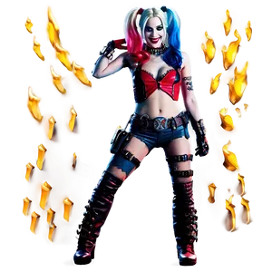 Harley Quinn In Action Pose Png 29 PNG image