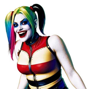 Harley Quinn Laughing Maniacally PNG Kcw49 PNG