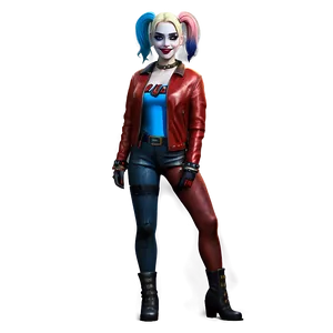 Harley Quinn Modern Fashion Outfit Png 35 PNG image