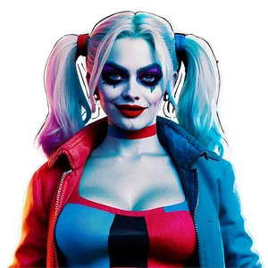 Harley Quinn Neon Art Style PNG 57 PNG