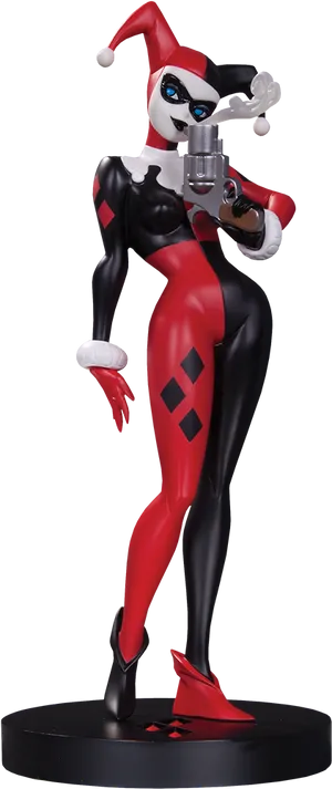Harley Quinn Statue Classic Pose PNG image